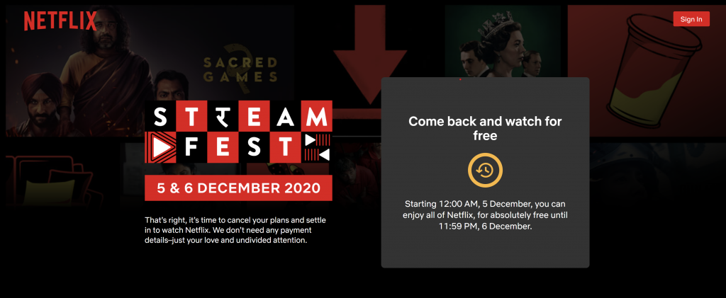 Netflix StreamFest へのアクセス方法とイッキ見の対象