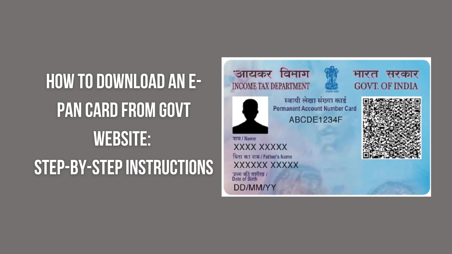 How To Download an e-PAN Card from Govt website: Step-by-step instructions