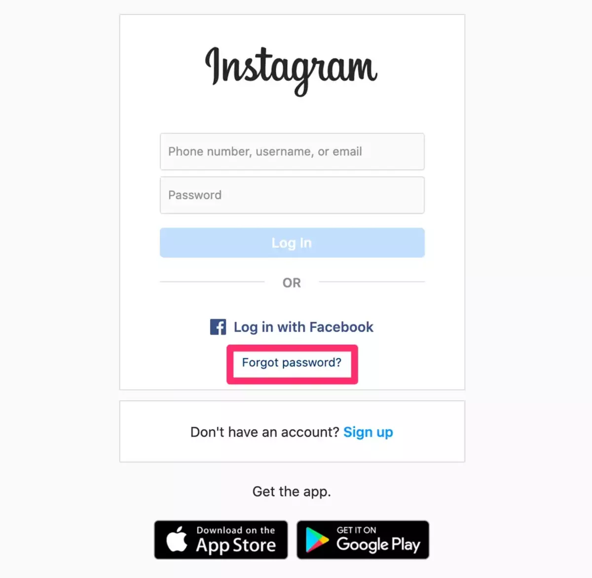 Sending log in