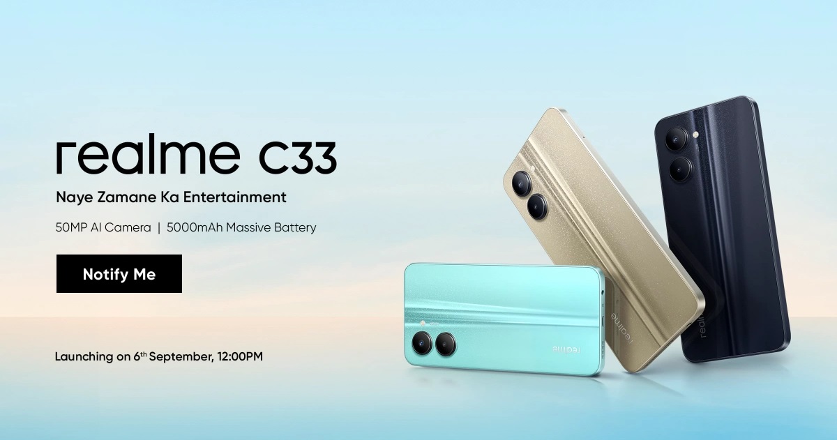 Realme C33 is launching on September 6: Key Specs, Design, and Pricing ...