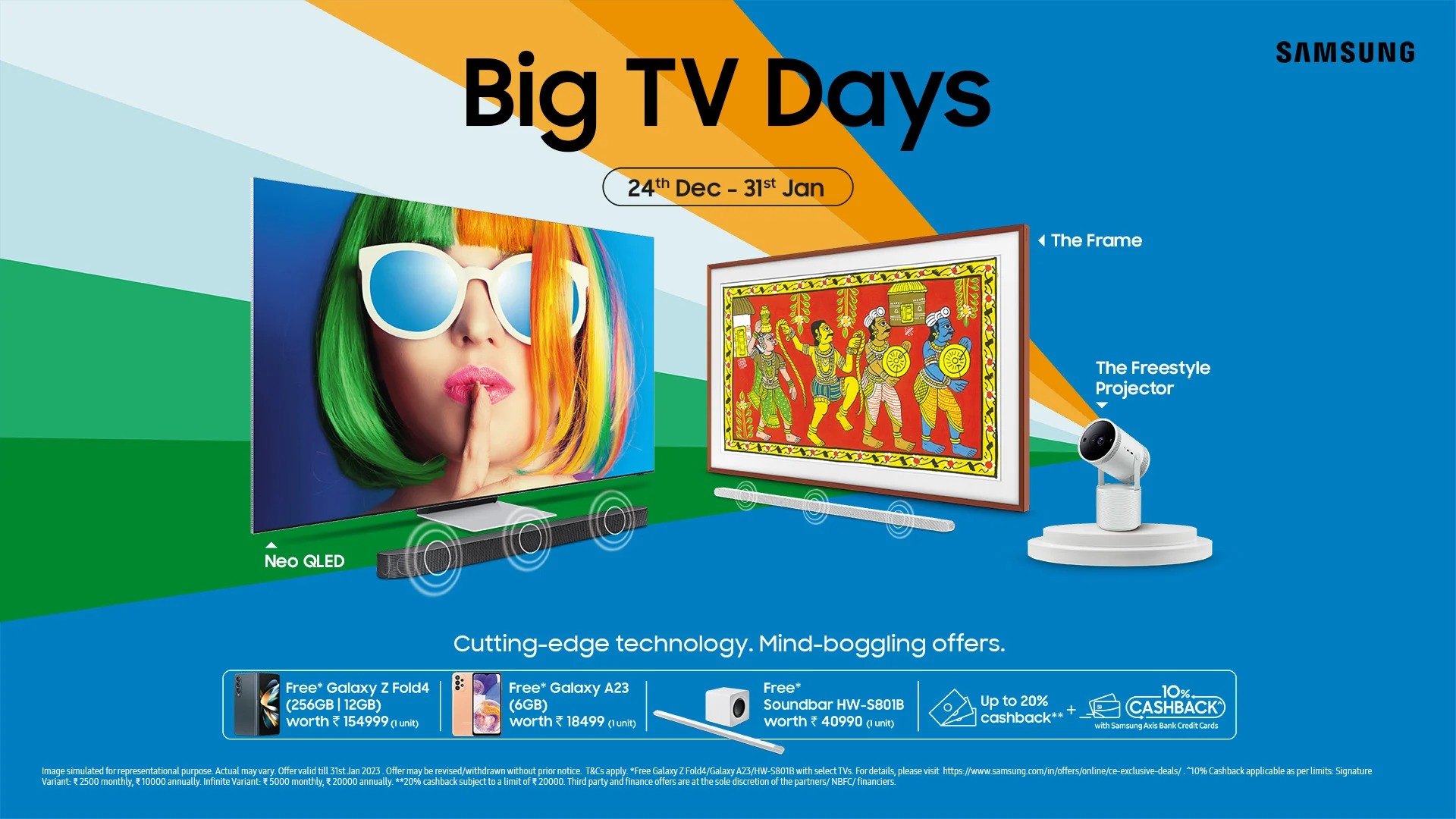 Samsung Big TV Days offers 20 percent cashback and guaranteed freebies