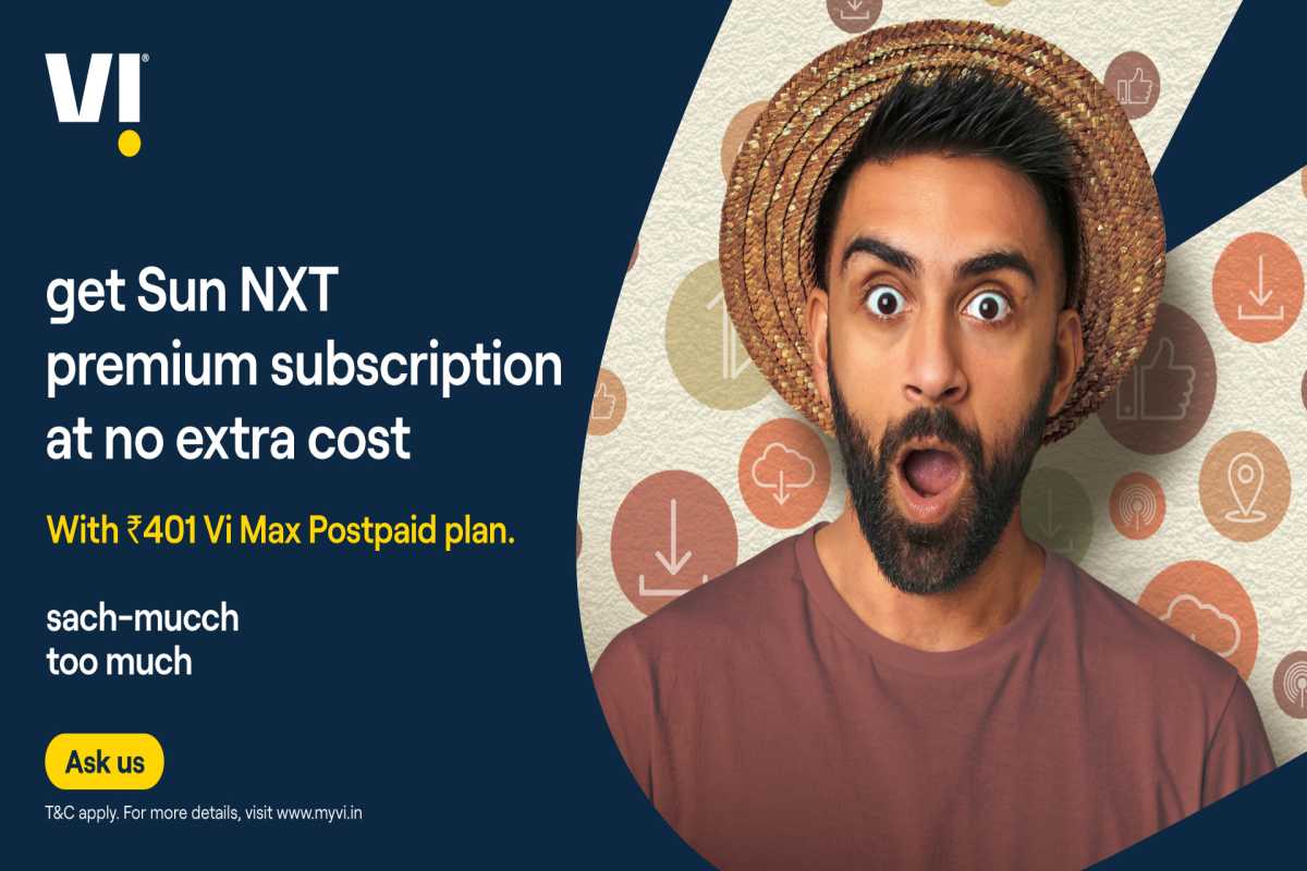 Vi announces Rs 401 Postpaid Plan with Sun NXT HD Subscription